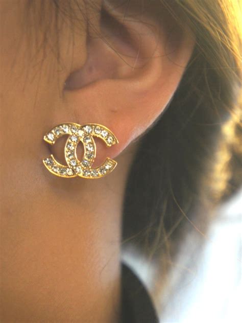 small chanel inspired earrings